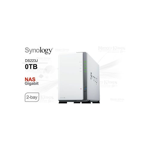 Synology DS223J NAS de 2 bahías para almacenamiento personal, sin disco duro, alta capacidad de expansión
