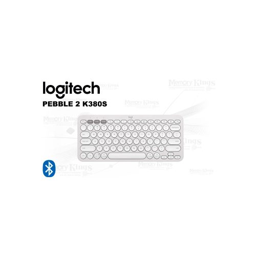 Teclado bluetooth Logitech Pebble K380S blanco, compacto y silencioso para una escritura cómoda