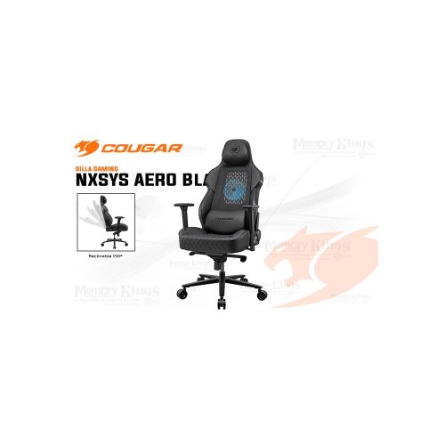Silla Gaming Cougar Nxsys Aero Black - Comodidad Ergonómica y Diseño Moderno para Jugadores