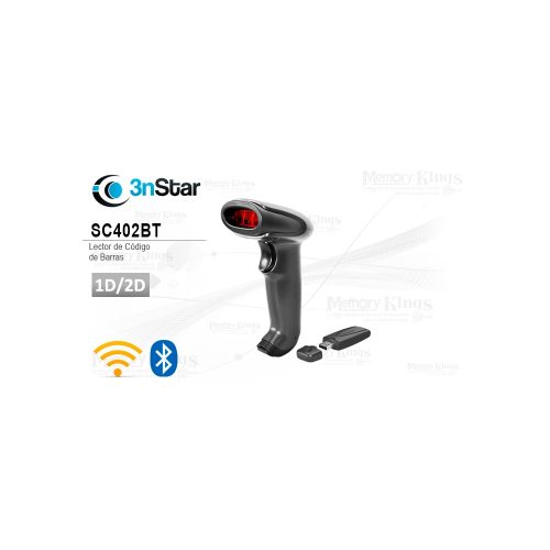 Lector de código de barras 3nSTAR SC402BT 2D/1D IP67 inalámbrico Bluetooth, resistente y eficiente