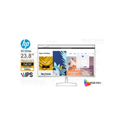 Monitor HP 23.8" FHD IPS 100Hz - Pantalla de alta calidad y excelente rendimiento visual