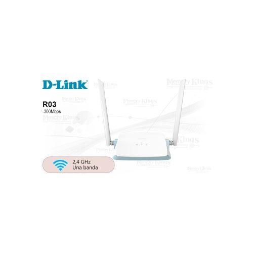 Router D-Link N300 Wi-Fi 4 con 2 antenas - Conexión rápida y estable para tu hogar