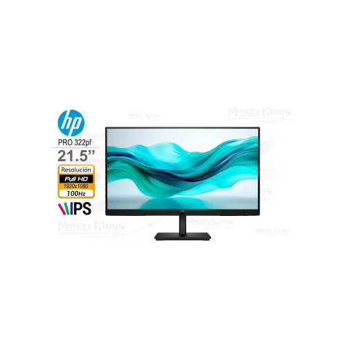 Monitor HP 21.5” Pro 322pf FHD IPS 100Hz - Alta resolución y excelentes colores