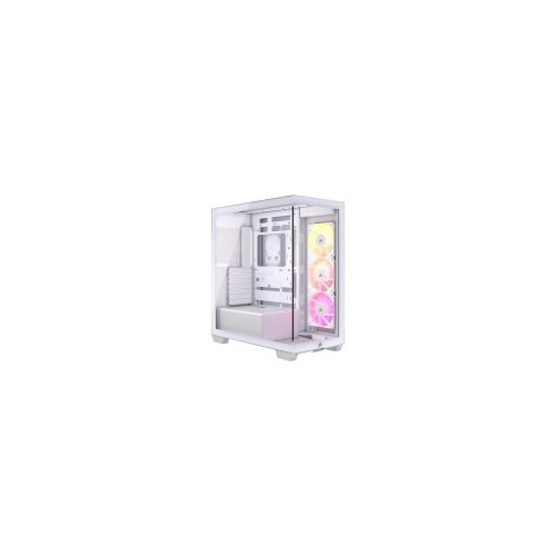 Caja Corsair 5000D Airflow ATX Mid-Tower - Blanco, vidrio templado y 3 ventiladores ARGB