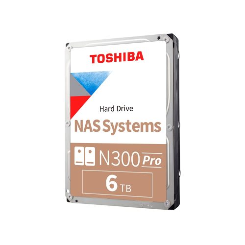 Disco duro Toshiba N300 PRO de 6TB, SATA 7200rpm, 3.5" para NAS, alta capacidad y rendimiento.