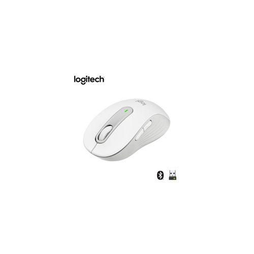 Mouse Logitech Signature M650 Silent Large - Inalámbrico Bluetooth Blanco, Confort y Precisión.