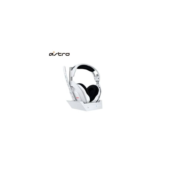 Audífonos inalámbricos Astro A50 con micrófono para PS5, PC y Xbox - Base blanca y conexión Lightspeed