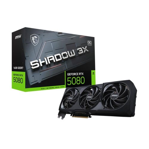 MSI RTX 5080 16GB Shadow 3X OC - Tarjeta de Video HDMI PCIe de Alto Rendimiento
