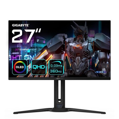 Monitor Gigabyte Aorus FO27Q3 27" OLED 360Hz, 0.03ms de respuesta, HDMI y DP, ultra rápido