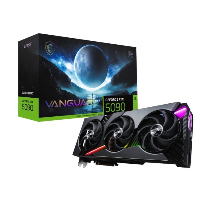 Tarjeta de video MSI GeForce RTX 5090 VANGUARD 32GB GDDR7, PCIe Gen 5.0 para rendimiento extremo