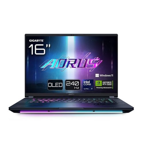 Laptop Gigabyte AORUS 16" WQXGA, 165Hz, Intel i9, 64GB RAM, 1TB SSD, rendimiento gamer excepcional