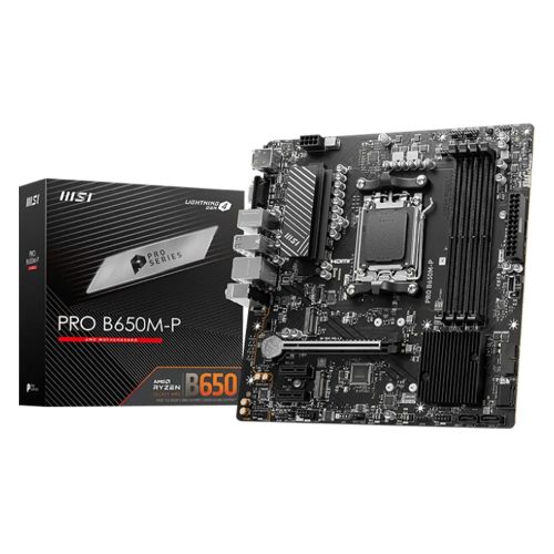 Placa base MSI Pro B650M para AMD, DDR5, 256GB, 722MHz, 2x M.2, HDMI y DP, tamaño Micro ATX