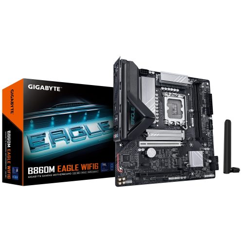 Placa madre Gigabyte B860M Eagle Plus WiFi 6E LGA 1851 para Intel - Rendimiento y conectividad optimizados