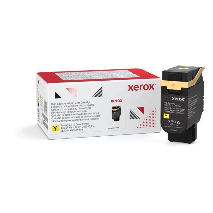 Tóner amarillo de alta capacidad Xerox VersaLink C410/C415 - 7000 páginas, rendimiento excepcional