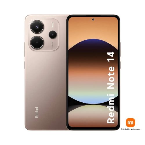Xiaomi Redmi Note 14: Smartphone Android dorado con pantalla táctil y gran rendimiento