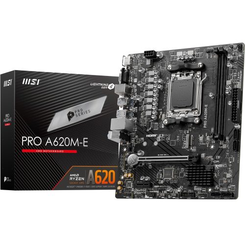 MSI PRO A620M-E Motherboard M5 Matx PCIe, rendimiento superior y conectividad avanzada