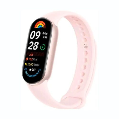 Xiaomi Smart Band 9 en color rosa, pulsera de actividad con seguimiento de salud y deportes.