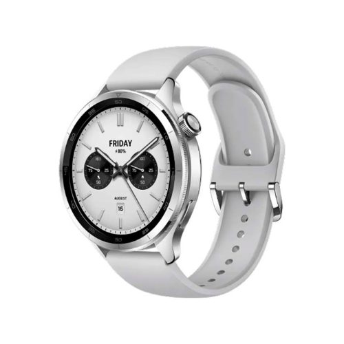 Reloj inteligente Xiaomi Watch S4 en plata con monitoreo de salud y funciones avanzadas