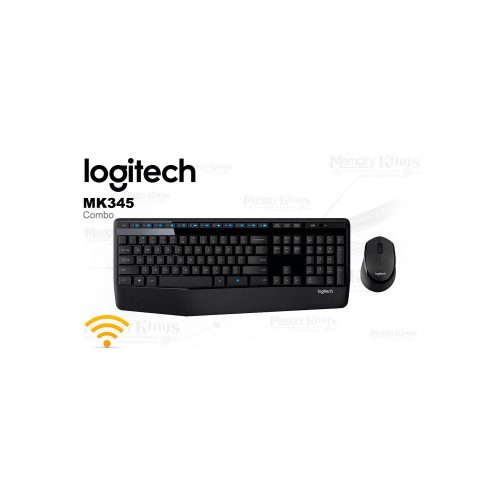 Teclado y Ratón Inalámbricos Logitech MK345 Comfort Negro - Conexión Fluida y Diseño Ergonómico