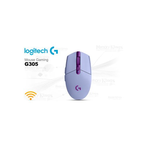 Mouse Gaming Logitech G305 LIGHTSPEED Wireless 12K - Precisión Óptima, Color Púrpura y Conectividad Rápida