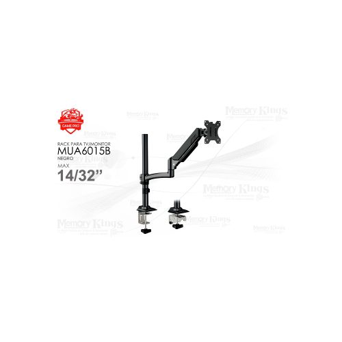 Soporte para Monitor GAME PRO UA6015B, ajustable para pantallas de 14" a 32", color negro
