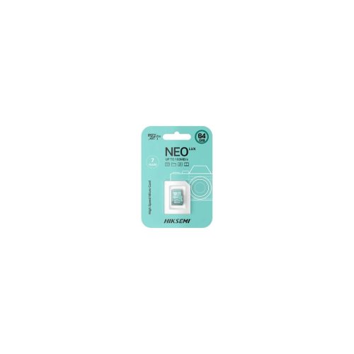 Memoria Micro SD 64GB HIKVISION NEO LUX, alta velocidad y capacidad ideal para cámaras y dispositivos móviles