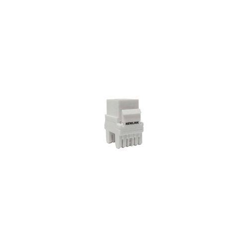 Conector Keystone Jack Cat6A 100 de NEWLINK - Rendimiento Avanzado en Color Gris para Red de Alta Velocidad