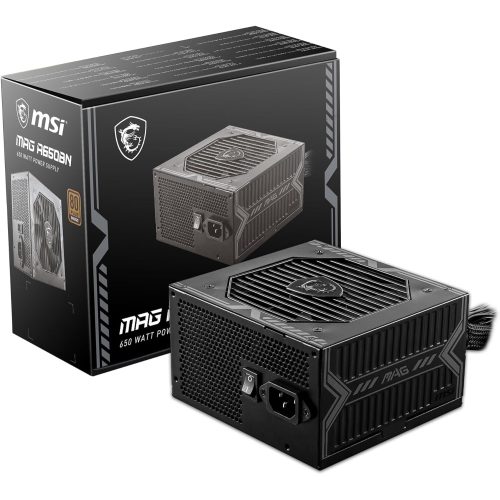 MSI MAG A650BN Fuente de Alimentación 650W 80 Plus Bronce, Eficiencia Energética y Rendimiento