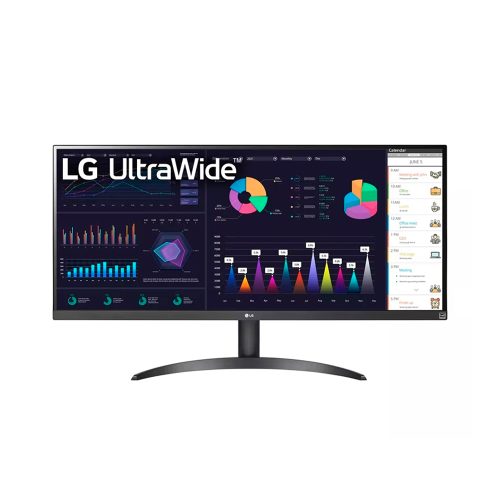 Monitor LG UltraWide de 34" IPS 100Hz - Conexiones HDMI y DP, experiencia visual inmersiva.