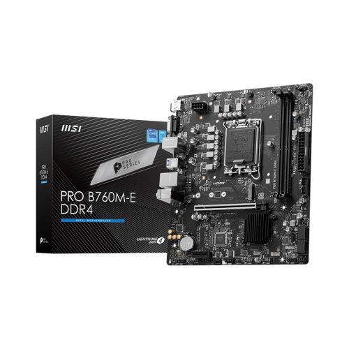 Motherboard MSI PRO B760M-E Micro-ATX LGA1700, DDR5, Rendimiento Optimizado y Alta Velocidad