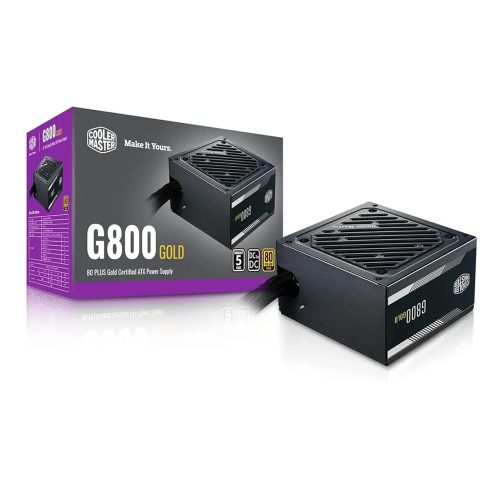 Fuente de alimentación Cooler Master G800 - 800W, 80 Plus Gold, alta eficiencia y rendimiento garantizado