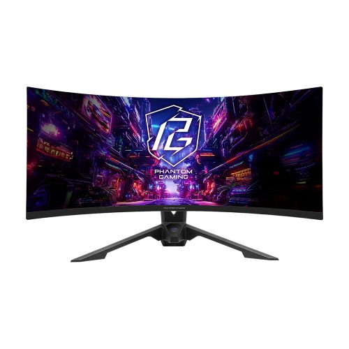 Asrock Monitor Curvo 34'' PG34QRT3A 2K WQHD 180Hz 1ms con WiFi integrado y parlantes
