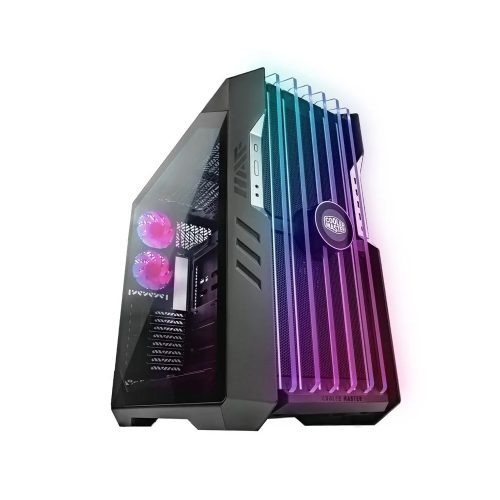 Case Full Tower Cooler Master HAF 700 EVO ARGB Titanium - Amplio Espacio, Iluminación Personalizable