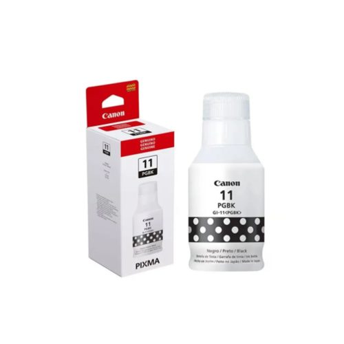 Tinta Canon GI-11 PGBK Negra 135 ml para Impresoras, Ideal para Textos Claros y Duraderos