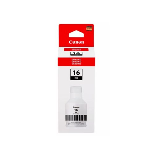 Tinta Canon GI-16BK Negra para Impresoras, Alta Capacidad y Rendimiento Óptimo, 135 ml