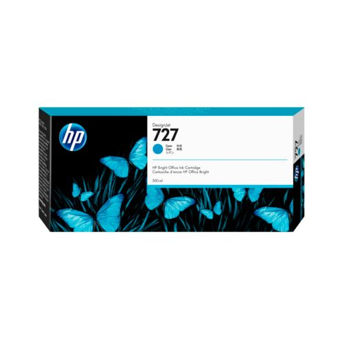 Tinta HP 727 Cyan 300ML | Alta Calidad para Impresoras de Gran Formato - Rinde más con colores vibrantes