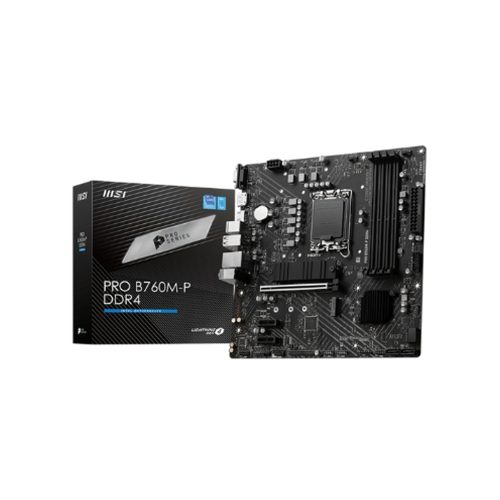 Placa Base MSI Intel PRO B760M-P DDR4 - Rendimiento Superior, Tamaño Micro ATX, Ideal para Gaming