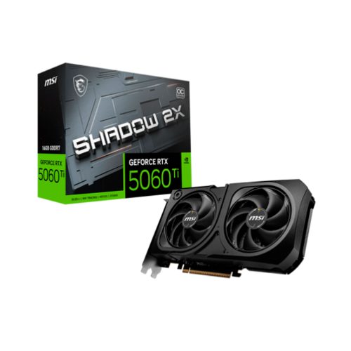 MSI GeForce RTX 5060 Ti 16GB Shadow - Tarjeta de Video PCIe con HDMI, Rendimiento Óptimo para Gaming