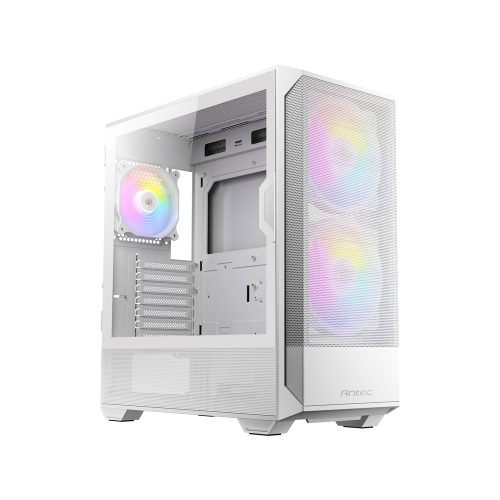 Gabinete Antec NX416L WT con Panel de Cristal Templado y 3 Ventiladores ARGB - Ideal para Gaming
