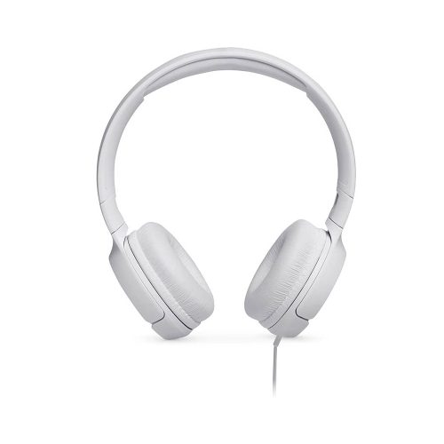 Auriculares JBL TUNE 500 con diadema y micro, cableados, conectores de 3,5 mm, color blanco
