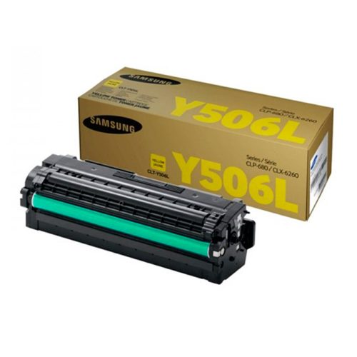 Toner Samsung CLT-Y506L Amarillo de Alta Capacidad para 3,500 Páginas - Compatible HP SU519A