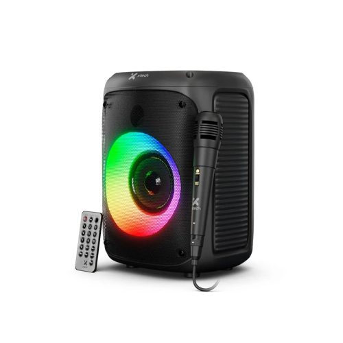 Xtech XTS-661 Speaker Portátil Inalámbrico Negro con Luces y Micrófono - Sonido SonicBloom