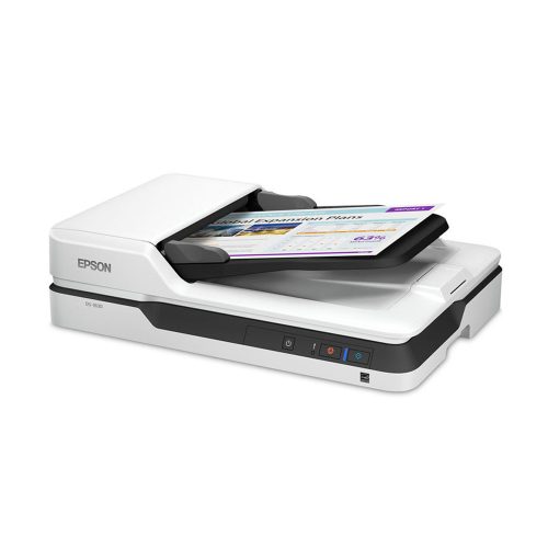 Escáner Epson DS-1630, 600 dpi, 25 ppm, ADF, ideal para escaneos rápidos y eficientes en casa u oficina.