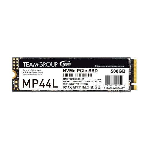 Teamgroup MP44L SSD 500GB M.2 PCI-E 4.0 NVMe 1.4 - Alta velocidad y rendimiento para tu PC