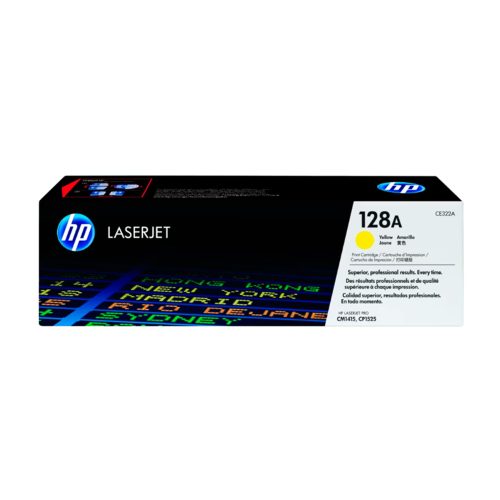 Tóner HP 128A Amarillo CE322A para Impresoras LaserJet CM1415 - 1300 Páginas de Alto Rendimiento
