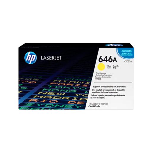 Tóner HP 646A Amarillo CF032A para impresora LaserJet CM4540 - Alto rendimiento y calidad superior