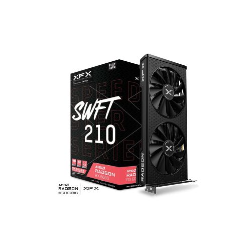 Radeon XFX SWFT210 RX 6600 - 8GB GDDR6, Alta Velocidad, Eficiencia Gráfica para Juegos