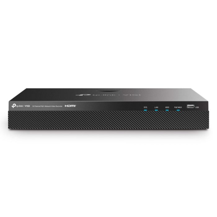 TP-Link VIGI NVR2016H-16P: NVR Autónomo de 16 Canales para Seguridad, Conectividad PoE, Ideal para Vigilancia