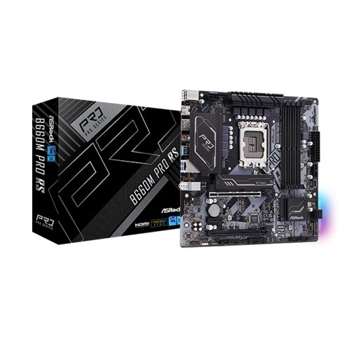 Motherboard ASROCK B660M Pro RS mATX LGA1700 con Chipset Intel B660 para un Rendimiento Óptimo