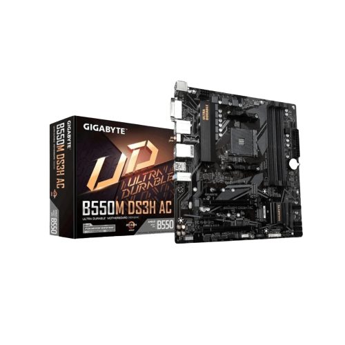 Motherboard Gigabyte B550M DS3H AC Micro ATX AMD B550, Socket AM4, WiFi Integrado, Rendimiento Superior